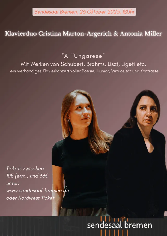 Poster: Piano Duo Recital at Bremen Sendesaal